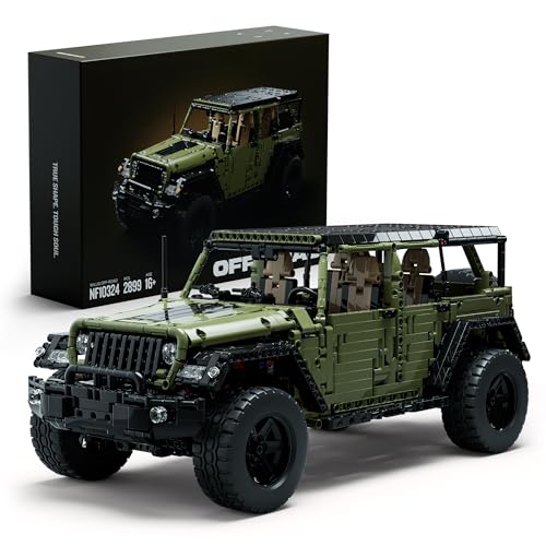 Nifeliz 4x4 Off-Road Militär Geländewagen Bauspielzeugset Klemmbausteine Off-Road Automodell Sammlerstück zum Austellen als Home- oder Büro-Deko Dekoration & Geschenk (2899 Teile NF10324)