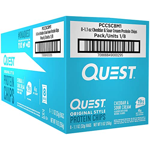 Image of Quest Protein Chips - Cheddar & Sour Cream (8 Bags)