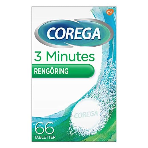 Corega Tabs 3 Minutes brustablett för rengöring av tandproteser 66 st
