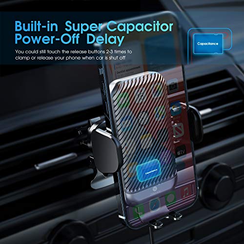 [Cooling Version] Zeehoo 15W Fast Wireless Car Charger, Auto-Clamping Car Mount, Windshield Dash Air Vent Phone Holder Cooling Charging For Iphone 14 13 12 Pro Max Mini, Samsung S22,Etc #TOP5