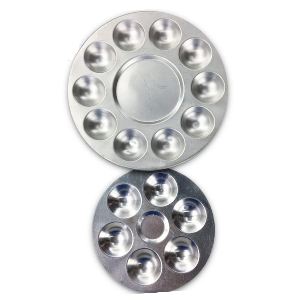 STOBOK 12stücke Aluminium Malpalette Mit Löchern Tragbare Aquarell Mischpalette Für Künstler Rostfreies Design Für Einfache Anwendung Und Aufbewahrung Für Öl Und Aquarellfarben