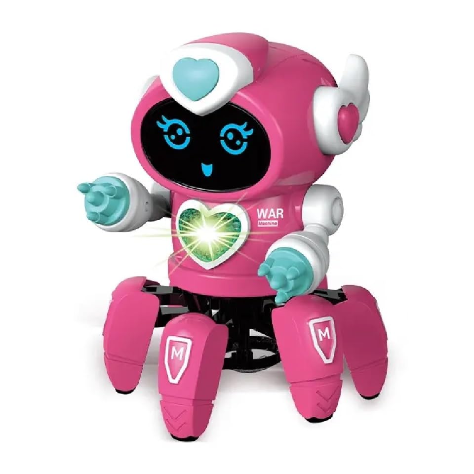 Robô Aranha Dançarino 6 Pernas Com Luz Som E Movimento