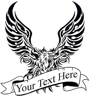 Tribal eagle temporary tattoo custom | Fake removable customized tattoos & personalized designs | Bird eagles tatoo decal party stickers ideas. Last 2-5 days & go on with water. Removeable party sticker decals