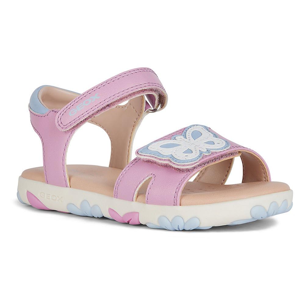 Geox J Sandal Haiti Girl, Sandalias con Punta Abierta Niñas
