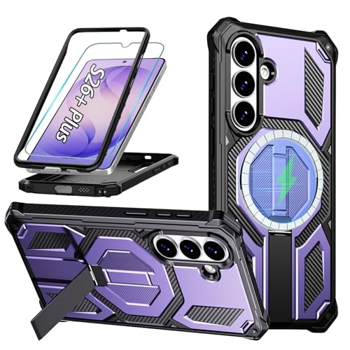 Image of for Samsung S26+ Plus Phone Case: with Screen Protector, [Compatible with MagSafe] Magnetic Phone Case for Galaxy 26+ Plus Case Purple