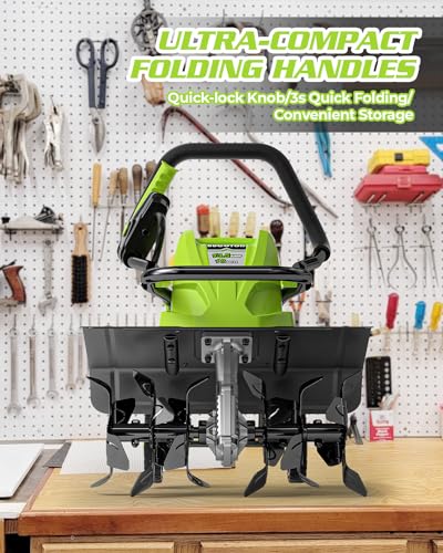 image for BUCOTOD 18-Inch 13.5 Amp Tiller/Cultivator with 6 Steel Tines, 3-Adjus