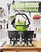 BUCOTOD 18-Inch 13.5 Amp Tiller/Cultivator with 6 Steel Tines, 3-Adjustable Wheels, Foldable Handle, 8'' Tilling Depth Electric Corded Tillers, Electric Garden Rototiller for Garden Lawn Soil Digging