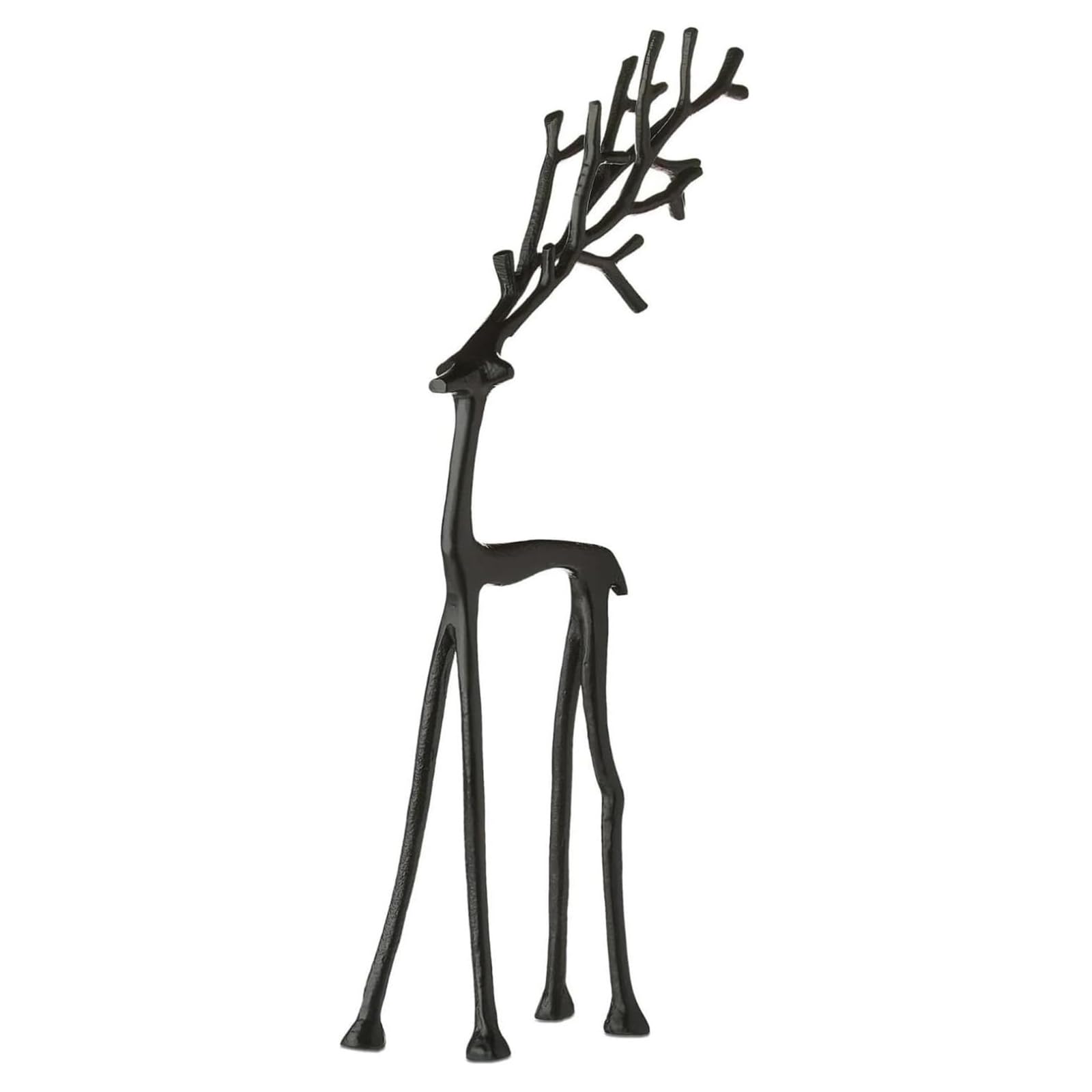 Bytecraft Black 2025 Metal Reindeer Christmas Decor, Reindeer Ornaments, Indoor Xmas Figurines Mantel Tabletop Living Room Decor (A)