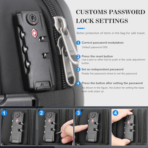 Vacuum Compression Travel Backpacks With Pump,60 L Expandable Large Capacity Multifunctional Waterproof Anti-Theft Bag (Black)4