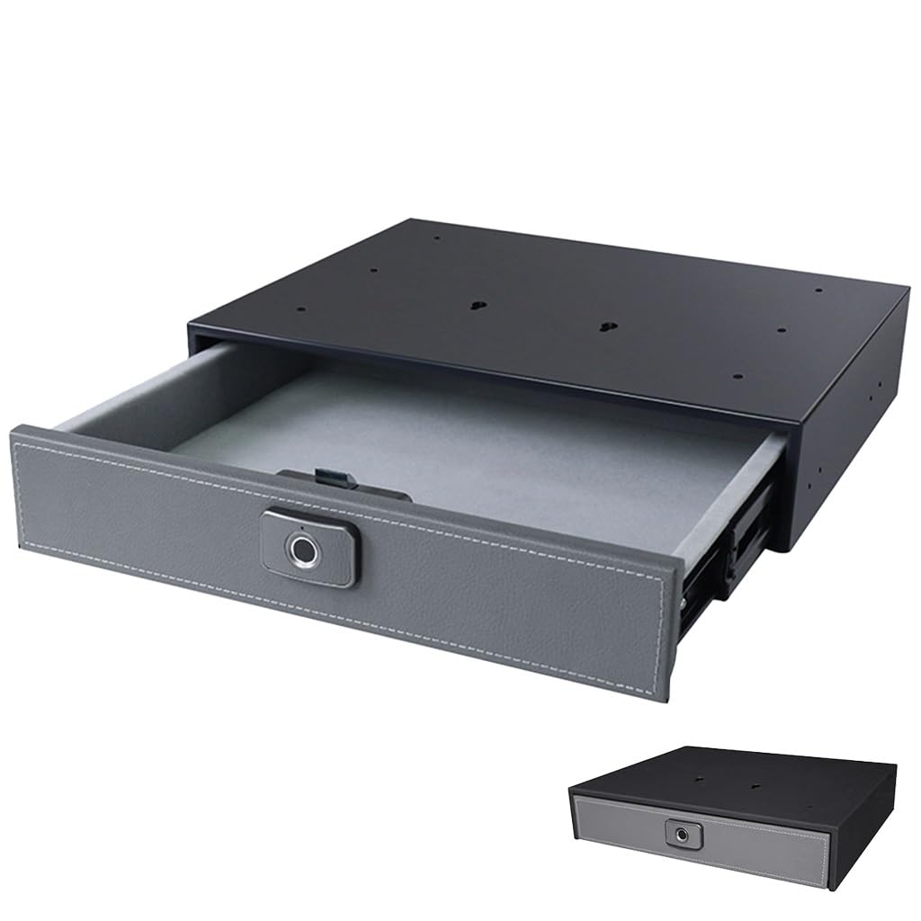 Coffre-fort À Tiroir En Acier, Coffre-fort À Déverrouillage Par Empreinte Digitale Caché, Petit Coffre-fort Pour La Maison, Coffre-fort Tactile Intelligent, Adapté À La Table De Chevet À La Maison, Bo