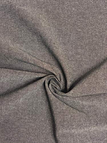 Premium Chambray Charcoal Fabric - 100% Cotton, 58" Wide, Sold by the Yard for Seamless DIY Projects