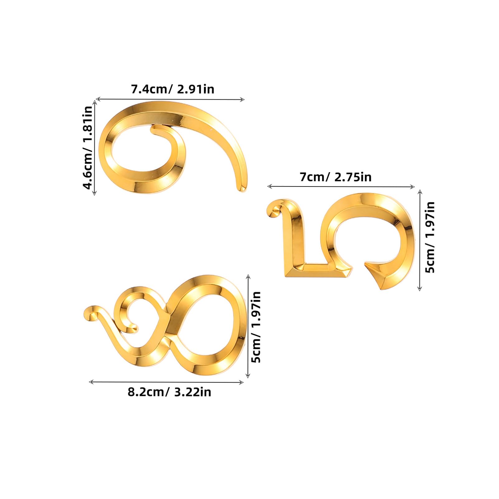 Operitacx Numeri Adesivi per Porta in Abs Oro 10 Pezzi, Numeri Moderni per Decorazioni Facili Fai da Te, per Porta D'ingresso e Appartamento