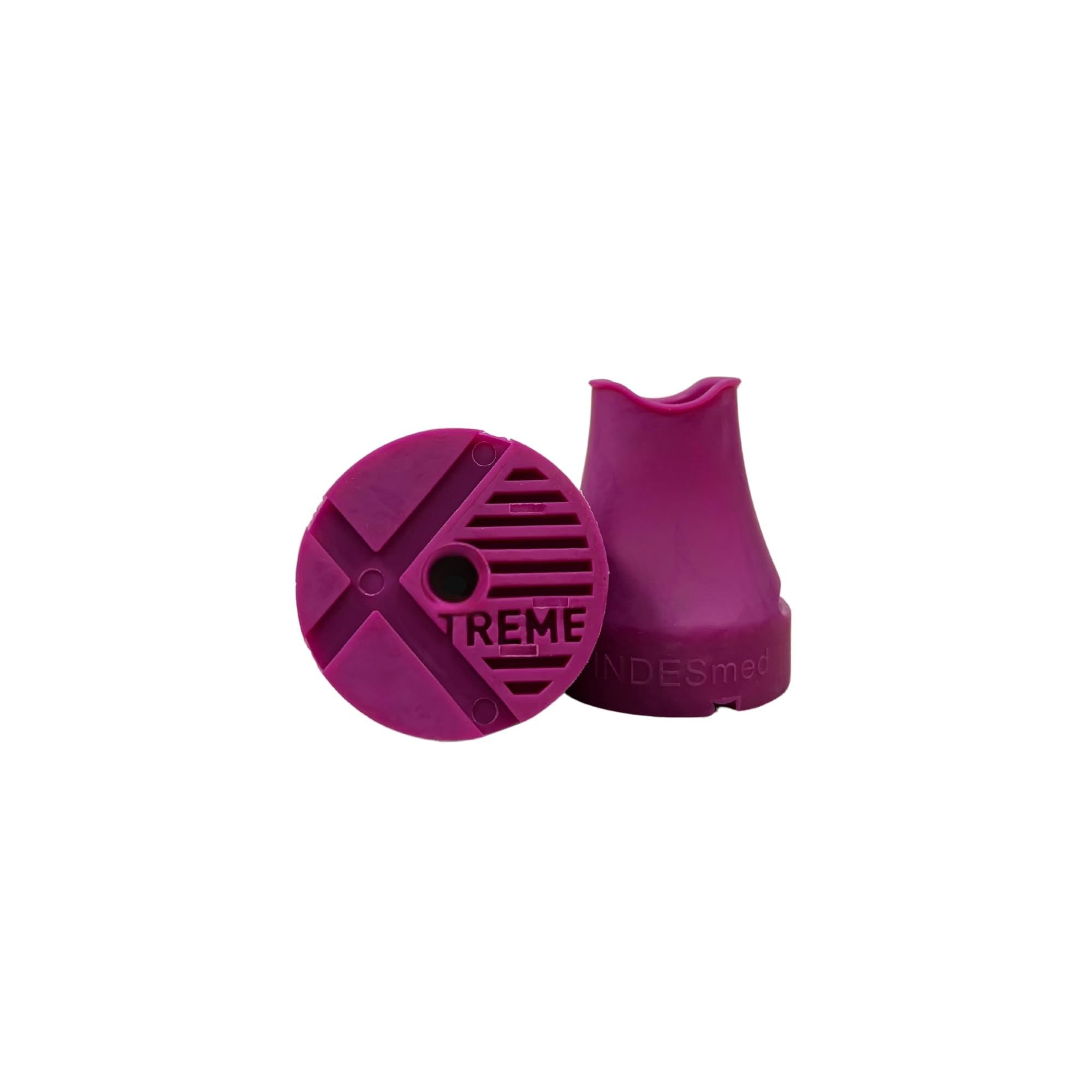 INDESmed Xtreme 2x gommini per stampelle e per bastone da passeggio - Massima aderenza e resistenza, Realizzato in TPU ad alta densità - Gommini antiscivolo 22mm (Viola)