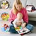 Baby Mirror Tummy Time Toys 0-6 Months with Crinkle Cloth Books Infant High Contrast Newborn Sensory Black and White Toy for 0-3 4 5 6 Months Must Haves Babies 3-6 6-12 Month Boy Girl Easter Gifts