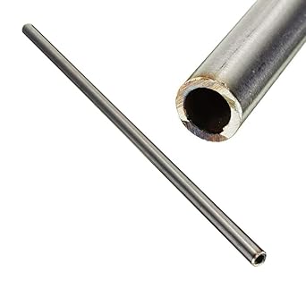 Silver 304 Stainless Steel Capillary Tube 12mm OD, 10mm ID, 250mm Length