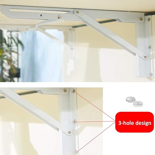 Miniatura 3 de KDDEON Mesa plegable de pared resistente, escritorio para niños, mesa de ordenador, mesa de comedor, mesa de bar, estantería, banco de trabajo, 5