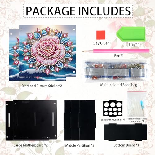 Image of DIY 5D Diamond Painting Pen Holder Set - Floral Pencil Holder Craft Kit for Desk, Decorative Diamond Art Organizer for School, Office, and Home