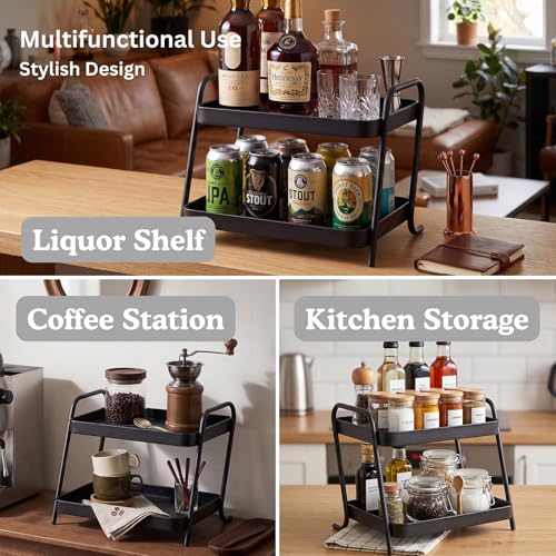 NobleForm 2-Tier Desk Organizer Multifunctional Storage Shelves for Office, Dresser, Kitchen, Stylish Organizer for Cosmetics, Office Supplies, Food, Compact, Durable, Space-Saving Design for Women - image 2