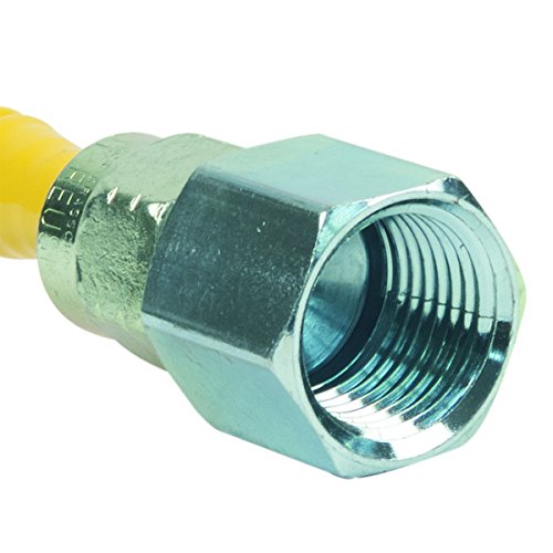 BrassCraft CSSL54-60 P 1/2-Inch FIP x 1/2-Inch MIP x 60-Inch ProCoat Gas Appliance Connector, 3/8-Inch OD 24,900 BTU - Thumbnail 2
