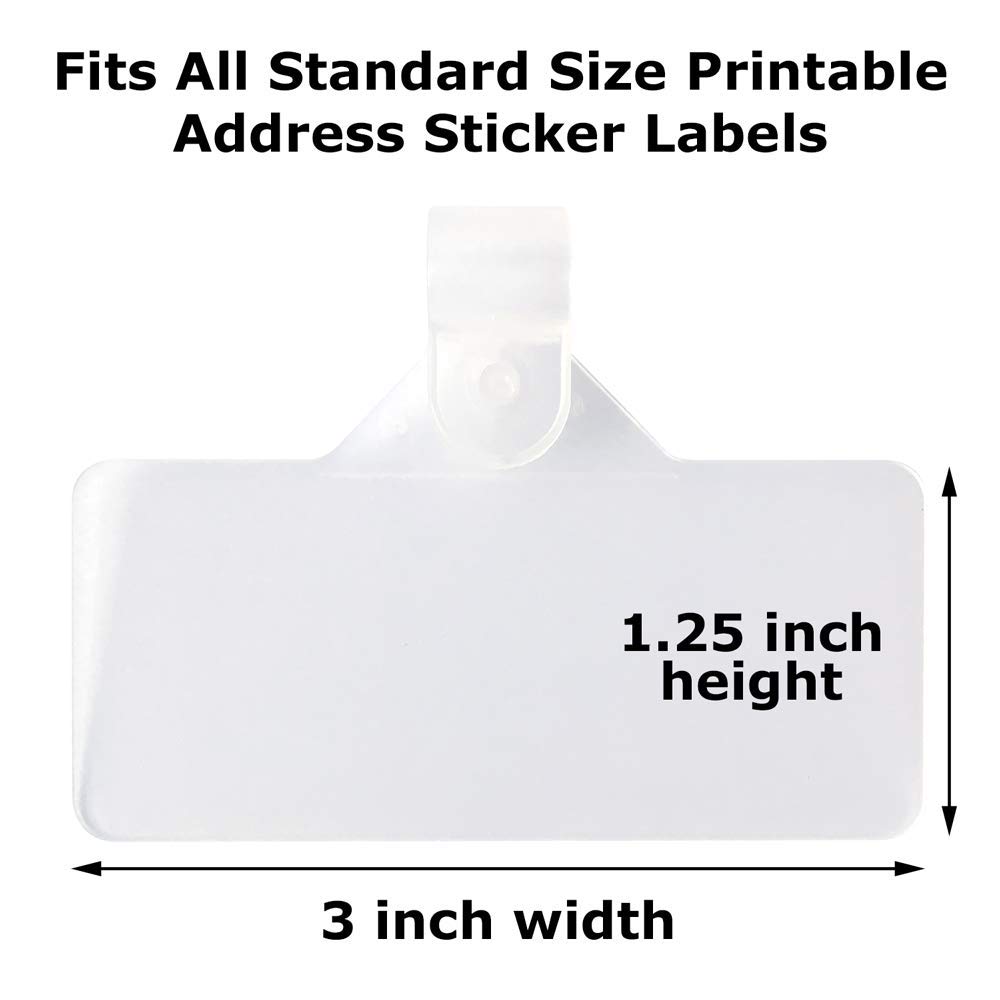 Buy 25 Clear Plastic Wire Shelf Label Holders for Adhesive Labels