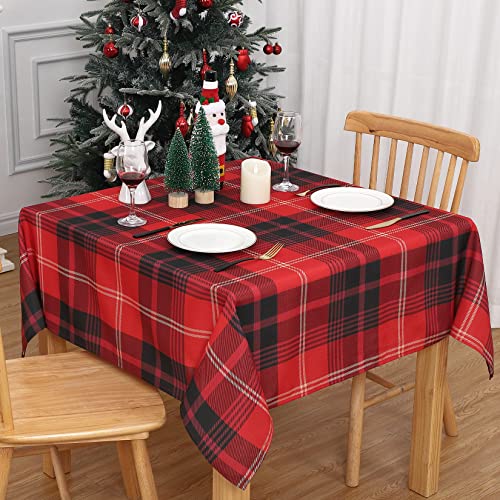 Hapterouse Weihnachten Tischdecke Wasserdicht Tischtuch Kariert...