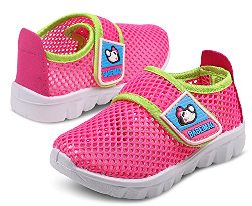 Dadawen Boys Girls Water Shoes Breathable Non-Slip Lightweight Beach Pool Swim Water Sandals Sneakers Rose Red Us Size 7 M Toddler #TOP2