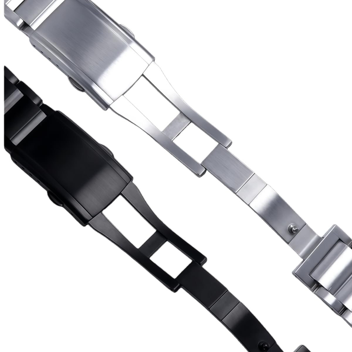Masywna Bransoleta Stal Nierdzewna, Skręcany Pasek Metalowy Ogniwa, Solidny Zamiennik Regulowany dla Casio G-Shock B100-Czarny