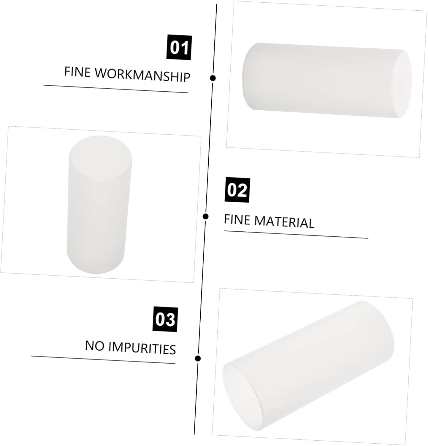 Garneck 12pcs White Plastic Candle Covers for Home Decor Simple Design Candle Cup Sleeves Cylindrical Protectors for Warm Atmosphere