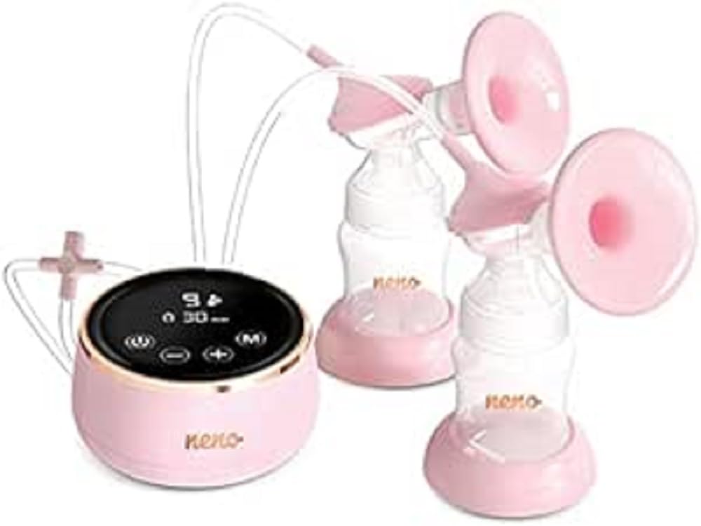 Neno BELLA TWIN Tiralatte Doppio, Tiralatte con 2 Modalità e 9 Livelli, Doppio Tiralatte Elettronico, Automatico, Touch Screen, Doppia Tettarella, Ricaricabile, Wireless, Elettrico