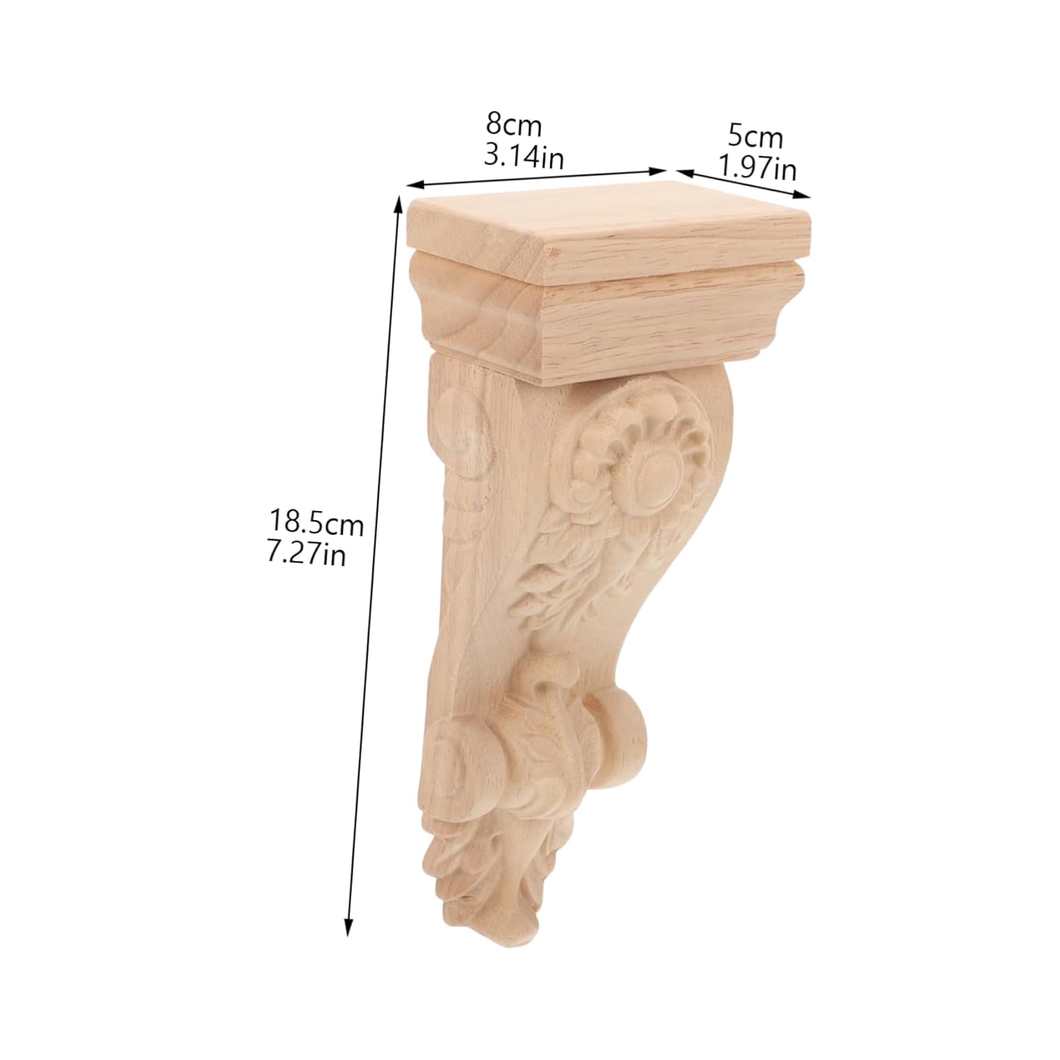 DOITOOL 5pcs Wood Applique for Furniture Decorative Trim Corner Molding Wall Decor for Living Room