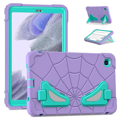 Coque Galaxy Tab A7 Lite ultra résistante aux chocs violette et verte