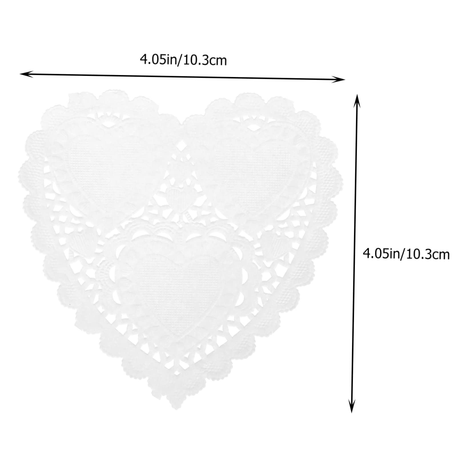 FUNOMOCYA 300pcs Food Doilies Decor Paper Food Doilies Plates Table Decor Cake Decoration Cake Decorating Heart Decor Tabletop Decor Food Decoration Heart Food Doilies Table Top Decor White