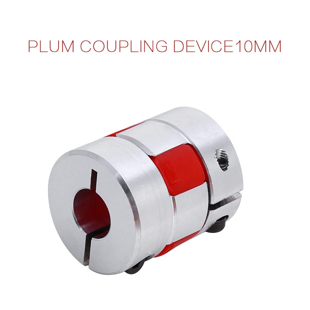 Accoppiamento Albero Motore, Morsetto Flessibile Prugna a Forma di Accoppiamento Elastico Accoppiatore 6.35 × 10mm, Albero di Accoppiamento in Alluminio Collegare per Motore Passo