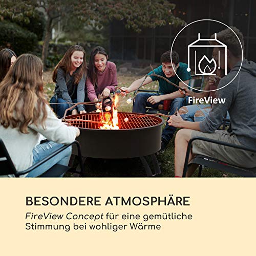 blumfeldt Oreos 2-in-1 vuurschaal en grill (Ø 75 cm, verwijderbare vonkenbescherming, Ø 68 cm grillrooster, FireView… - Image 4