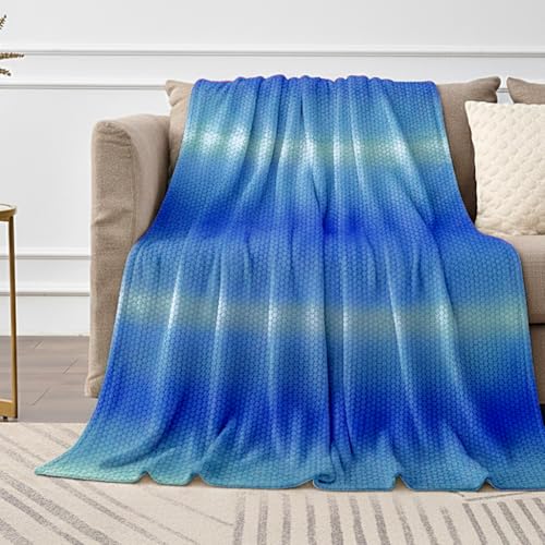 Image of Cortina Jacquard All Season Blanket Single Size Summer AC Blanket Winter Warm Lightweight Reversible Throw Soft Cozy Plush Fuzzy Blanket for Bed Couch Sofa (Blue, 150x200 cm) Color May Vary