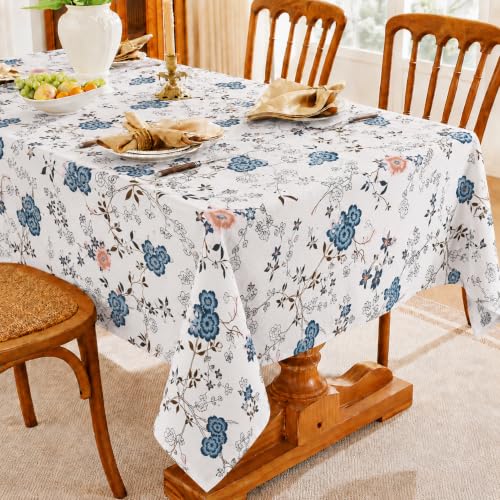 Image of Amazon Brand - Umi Super Soft Brushed Microfiber Cotton Dining Table Cloth, Printed Rectangular 6 Seater Table Cover 60X90(Inches)