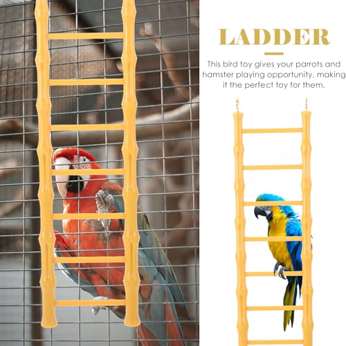 Image of Ipetboom Bird Toys Ladder Cockatiel Toys Plastic Ladder Bridge Small Bird s Pet Funny and Hamster Cage Accessories for Parakeets Parrots Cockatoo and Loves