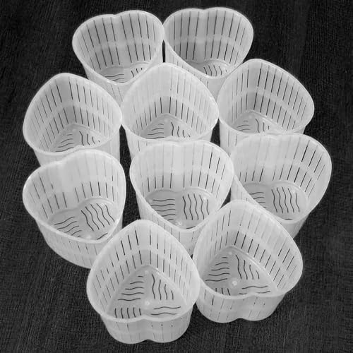 15 faisselles en forme de cœur, 60 g, pour fromage, caciotta, ricotta, etc. -