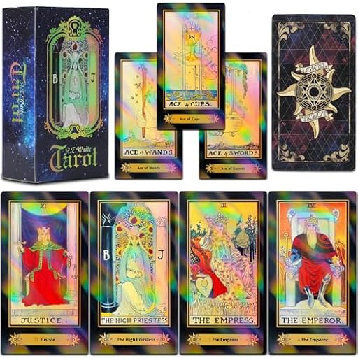 Smoostart 78 cartas de Tarot con guía, cartas de Tarot holográficas, juego de predicción del futuro con caja colorida para principiantes y jugadores profesionales (Versión inglesa) | Ya disponible en tu tienda friki favorita! En mundofriki.es! Smoostart 78 cartas de Tarot con guía, cartas de Tarot holográficas, juego de predicción del futuro con caja colorida para principiantes y jugadores profesionales (Versión inglesa) | Ya disponible en tu tienda friki favorita! En mundofriki.es!