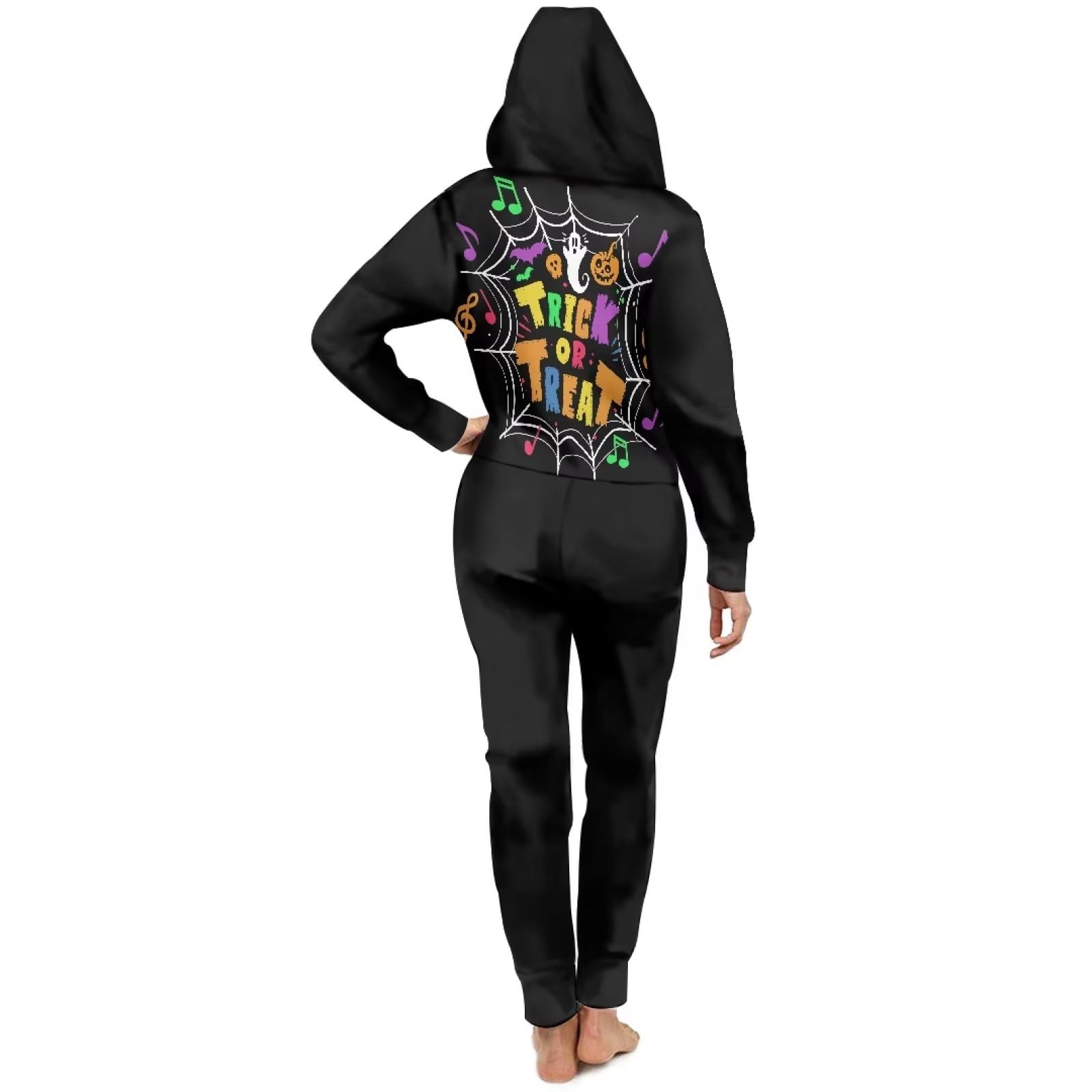 COEQINE Pigiama invernale da donna a maniche lunghe tutine da notte con tasca morbida cerniera abbigliamento taglie S - 4XL
