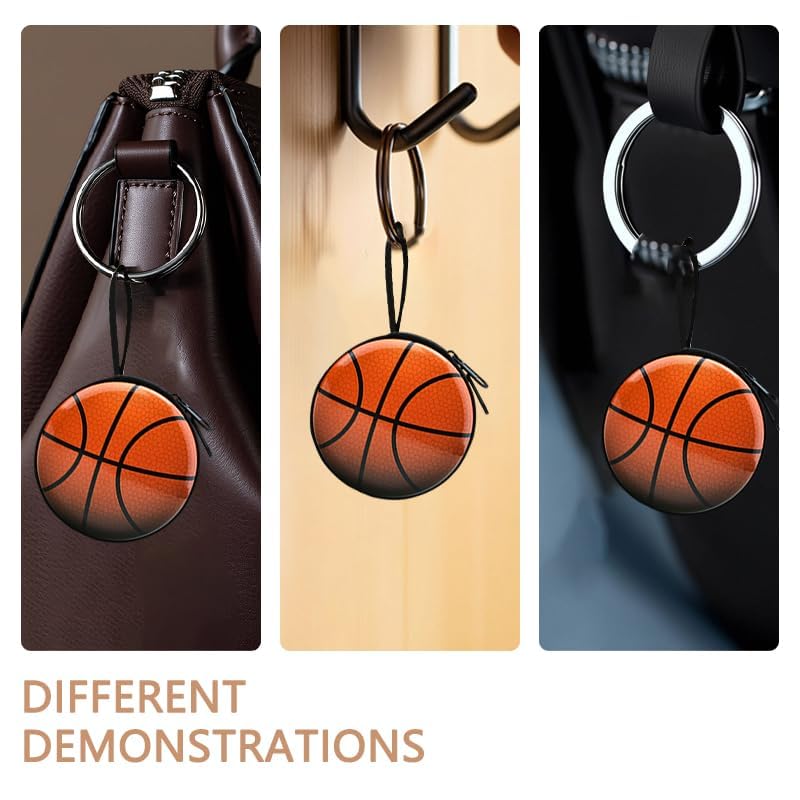 Sports Ball Pattern Coin Purse Trinkets Pouch Soccer Storage Case Box (Brown)4