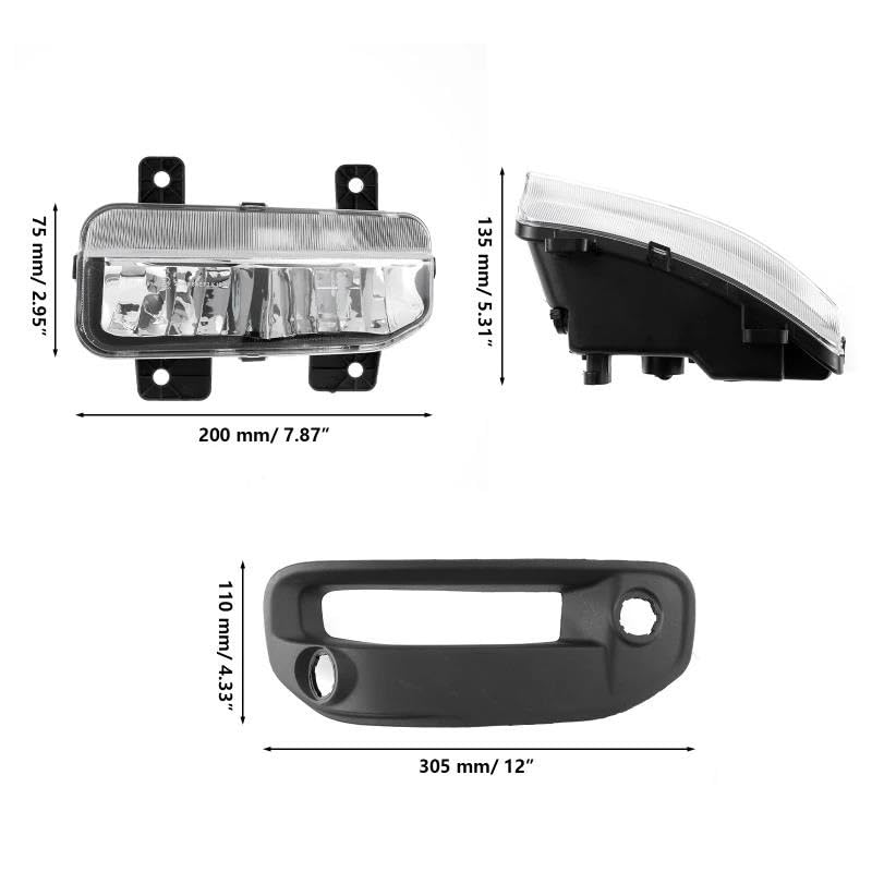 Feu avant antibrouillard pour Dodge Ram 1500 optique transparent - 2