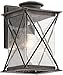 Kichler Argyle 15" 1 Light Outdoor Wall Light with Clear Seeded Glass in Weathered Zinc