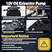 12V Oil Transfer Pump, Upgraded Self-Priming Fluid Electric Oil Pump Transfer Pump for Engine Oil, Gear Oil, Transmission Fluid Change Compatible with Cars, Trucks, Boats, ATVs, RVs, Motorcycles