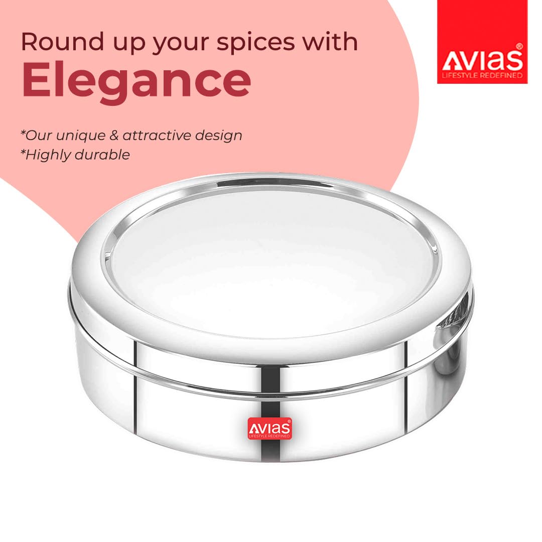 AVIAS Stainless Steel Spice Box - 7 Compartments -2