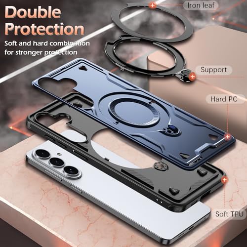 Image of for Samsung Galaxy S26 Plus Case Magnetic with stand, with Mag-Safe, with Screen Protector, Wireless Charging, Shockproof for Samsung S26 Plus 5G Phone Case, Ring Holder Cover for Samsung S26 Plus