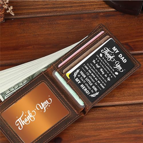 Dad Birthday Card from Daughter, I Love My Daddy Wallet Card, Daddy Gifts from Daughter, Dad I Will Always Be Your Little Girl3