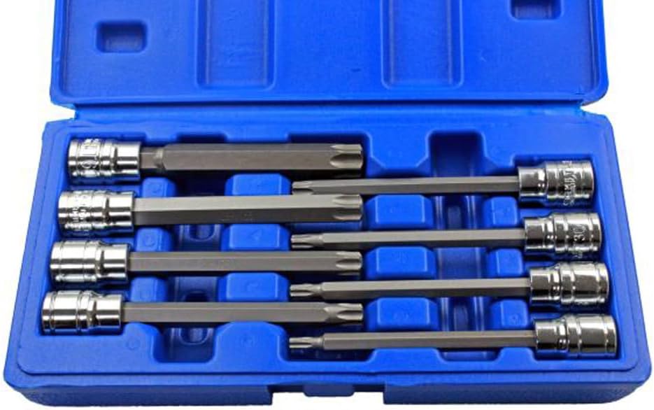 US Pro Bergen 8PC 3/8" Dr. 110mm Long Torx Bit Socket Set T25 - T60