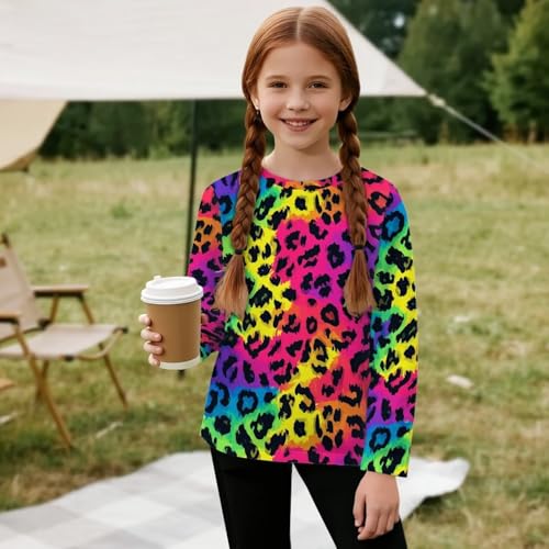 Image of Uourmeti Teens Girls Long Sleeve T Shirts Fall Outfits Boys Active Sportswear Running Tops