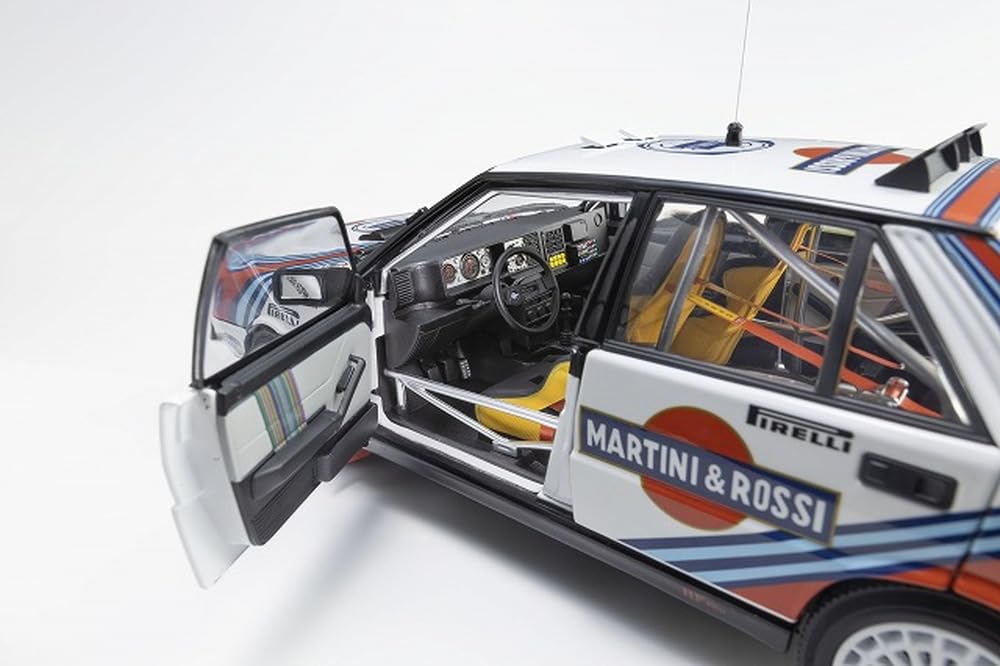 LANCIA DELTA HF INTEGRALE 4WD TEAM MARTINI & ROSSI RACING N 3 WINNER RALLY OLYMPUS USA 1987 JUHA KANKKUNEN - JUHA PIIRONEN WHITE RED BLUE